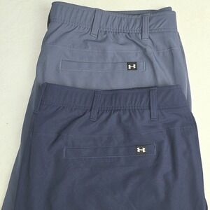 Lot Of 2 Under Armour Men Blue Performance Golf Stretch Pants Size 42X30 (42X27)